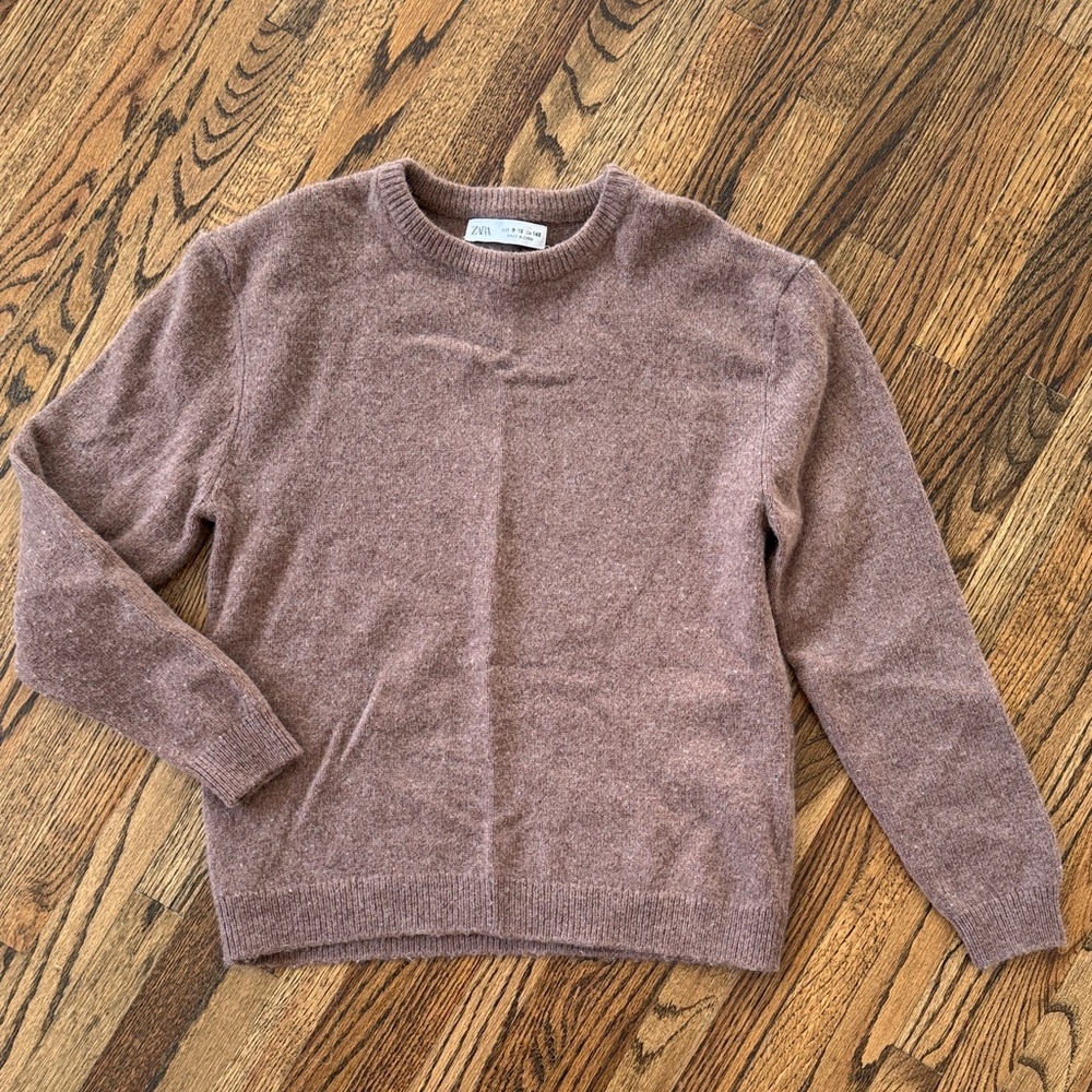 Zara Kids Cozy Cashmere Blend Brown Sweater